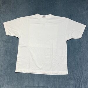 Vintage Pure Stuff Basics T Shirt Mens Small White Cotton Crew Neck Short Sleeve